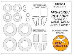 MiG-25RB/RBT mask (double sided) for ICM/ Revell 1:48