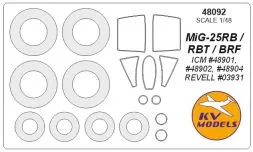 MiG-25RB/RBT/ RBF mask for ICM/ Revell 1:48