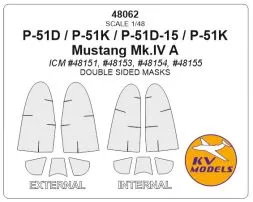 P-51D/K mask (double sided) for ICM 1:48