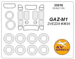 GaZ-M1 mask for Zvezda 1:35