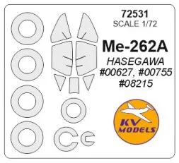 Me 262A mask for Hasegawa 1:72 - 72531