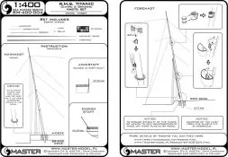 R.M.S. Titanic (Olympic, Britannic) - masts set 1:400