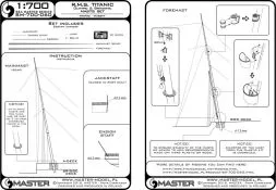 R.M.S. Titanic (Olympic, Britannic) - masts set 1:700