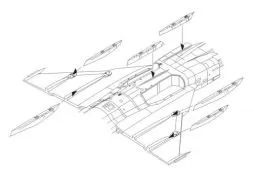 JAS-39C Gripen Correction Wing racks for K.H. 1:48