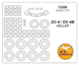 DC-6/ DC-6B mask for Heller 1:72
