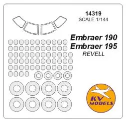 Embraer 190 / 195 mask for Revell 1:144