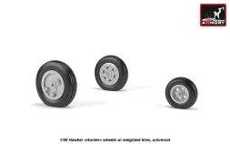 Hawker Hunter wheels w/ weighted tires, universal 1:48