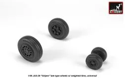 JAS-39 Gripen late type wheels w/ weighted tires 1:48