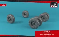 CH-47 Chinook wheels w/ weighted tires 1:35