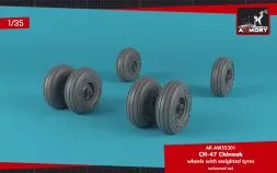 CH-47 Chinook wheels w/ weighted tires 1:35