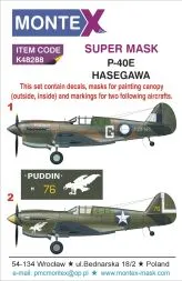 P-40E Super Mask für Hasegawa 1:48