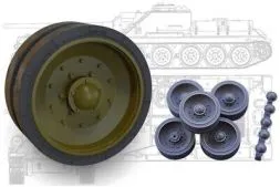 SU-100, SU-85/M, T-34 Pressed wheels (Sormovo factory) 1:35