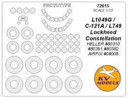 Lockheed Constellation mask for Heller/ Airfix 1:72