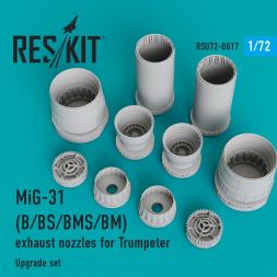 MiG-31B/BS/BM/BMS exhaust nozzles for Trumpeter 1:72