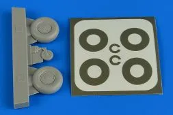 Bucker Bu 131 wheels (disc cover) & paint masks 1:32