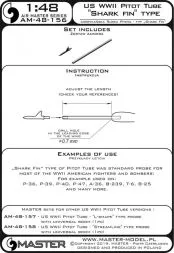 US WWII Pitot Tube - "Shark-fin" type probe 1:48
