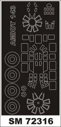 Amiot 143 mask for Heller 1:72