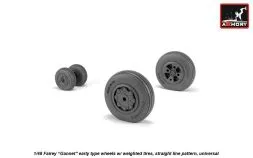 Fairey Gannet early type wheels 1:48