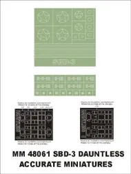 SBD-3 Dauntless maxi mask for Accurate Miniatures 1:48