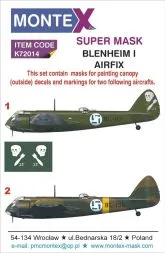 Blenheim Mk.I (Finland) super mask for Airfix 1:72