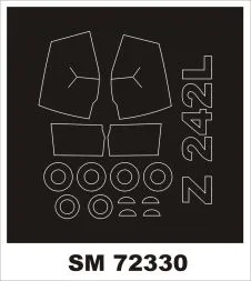 Zlin Z-242L mask for AZmodel 1:72