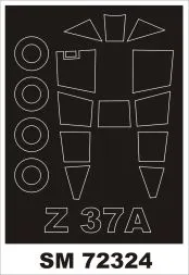 Z-37A-2 Cmelak mask for KP 1:72
