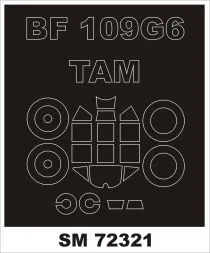Bf 109G-6 mask for Tamiya 1:72