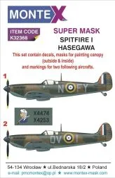 Spitfire Mk.I super mask for Hasegawa 1:32