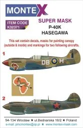 P-40K super mask for Hasegawa 1:32