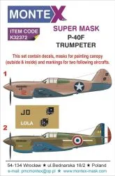 P-40F super mask for Trumpeter 1:32