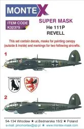 He 111P super mask for Revell 1:32