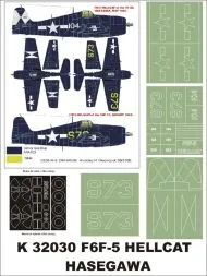 F6F-5 Hellcat super mask for Hasegawa 1:32