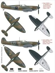 Spitfire Mk.I (early) super mask for Tamiya 1:48