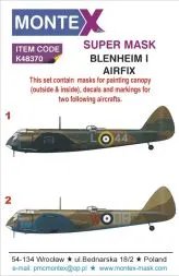 Blenheim Mk.I (UK) super mask for Airfix 1:48