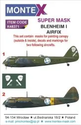 Blenheim Mk.I (Finland) super mask for Airfix 1:48