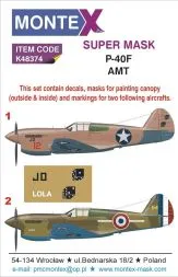 P-40F super mask for AMT 1:48