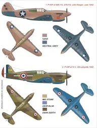 P-40F super mask for AMT 1:48