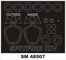 Spitfire FR Mk.XIV mask for Airfix 1:48