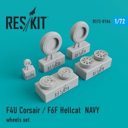 F4U Corsair / F6F Hellcat NAVY wheels 1:72
