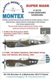 P-40N WARHAWK Super mask for Hasegawa 1:32