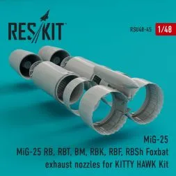 MiG-25RB exhaust nozzles for Kitty Hawk 1:48