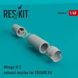 Mirage IIIC exhaust nozzles for EDUARD 1:48
