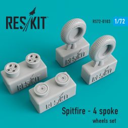 Spitfire - 4 spoke wheels set 1:72