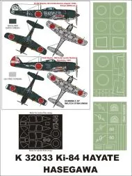 Ki-84 Hayate super mask for Hasegawa P.1 1:32