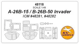 A-26B-15 / B-26B-50 Invader mask for ICM 1:48