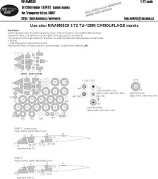 Tu-128M Fiddler EXPERT masks for Trumpeter 1:72