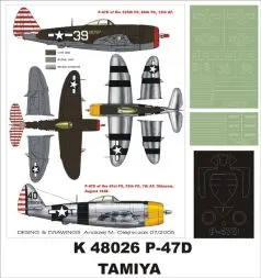 P-47D Bubbletop super mask for Tamiya 1:48