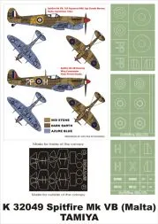 Spitfire Mk.Vb (Malta) super mask for Hasegawa 1:32