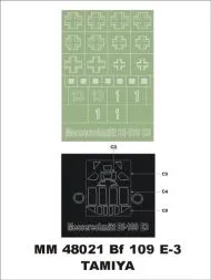 Bf 109E-3 maxi mask for Tamiya 1:48