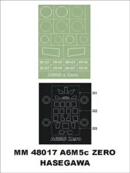 A6M5c Zero maxi mask for Hasegawa 1:48